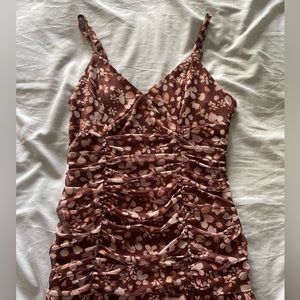 Wild Fable Brown Leafy Dress